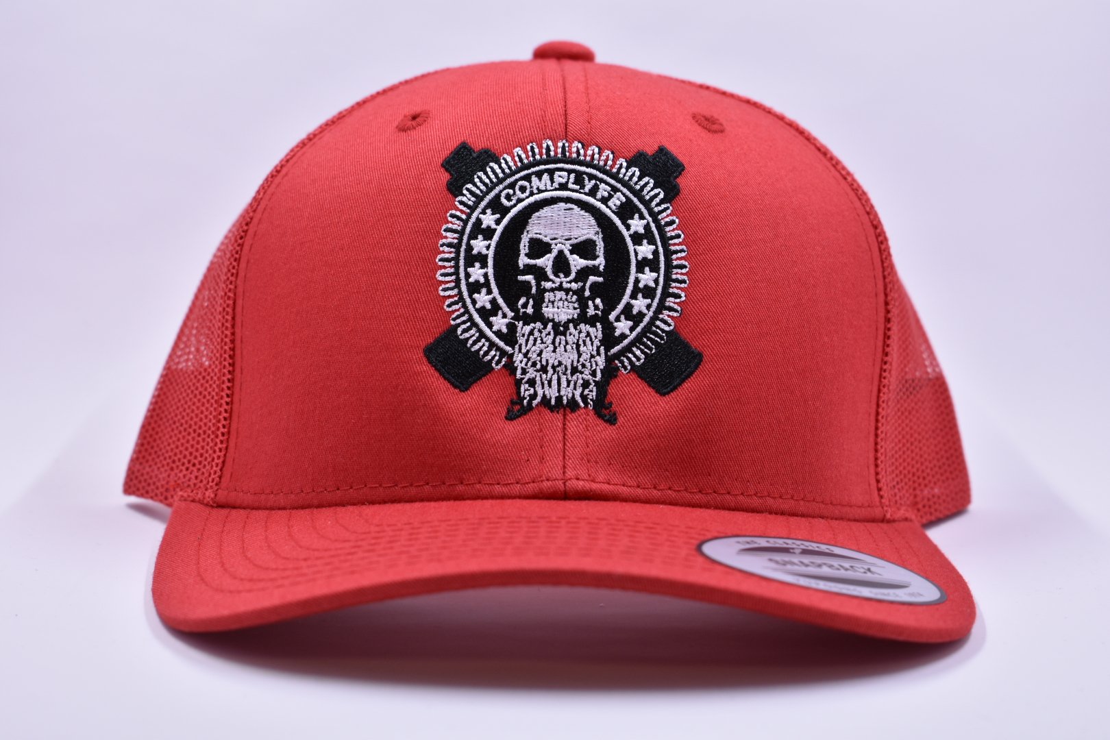 Comp Lyfe Snapback cappellino trucker bianco teschio