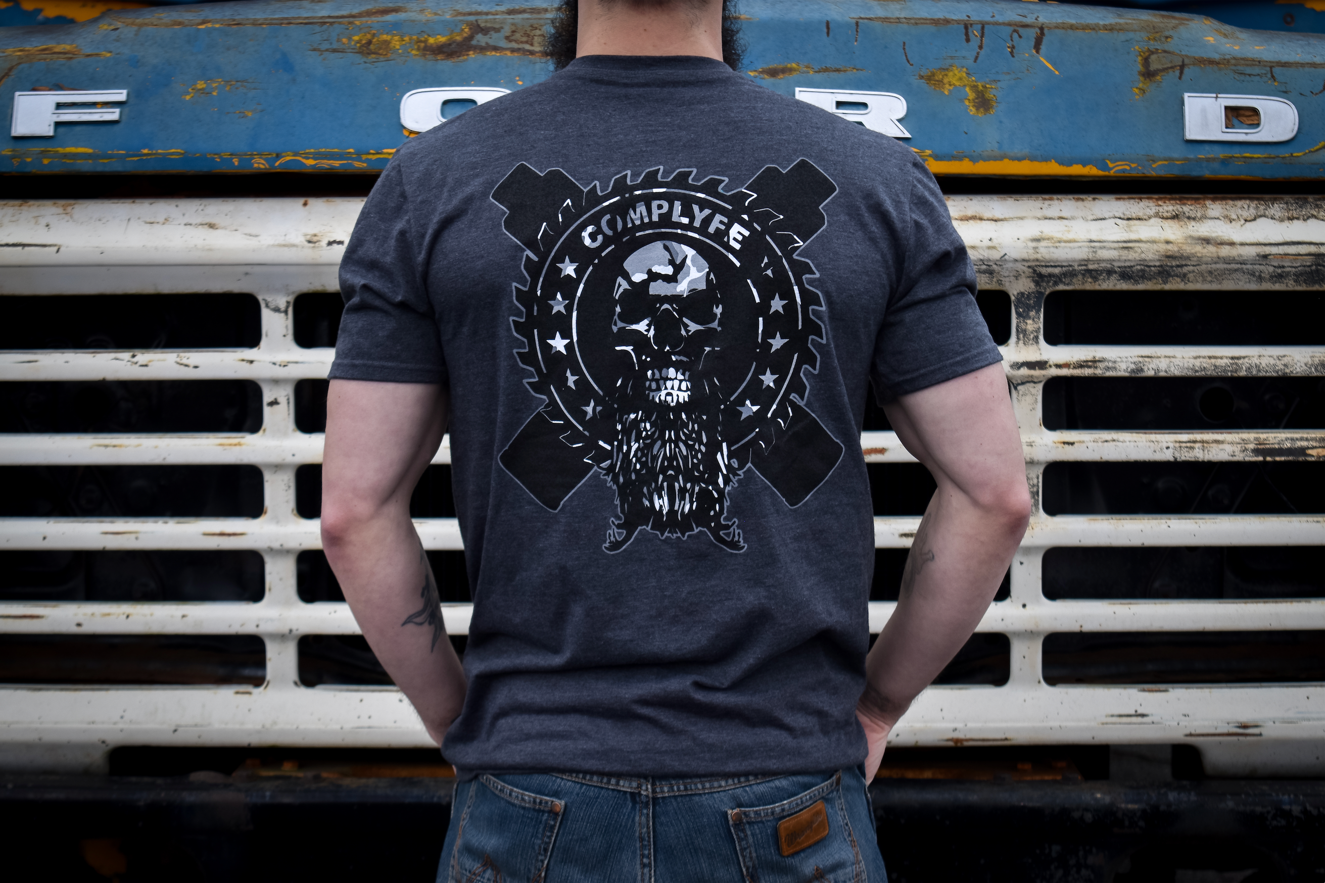 Comp Lyfe Sawblade Camo t-shirt grigia S cotone