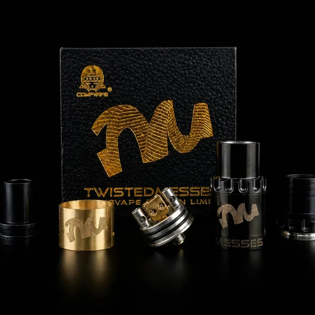 Twisted Messes TM RDA atomizzatore 22mm nero oro
