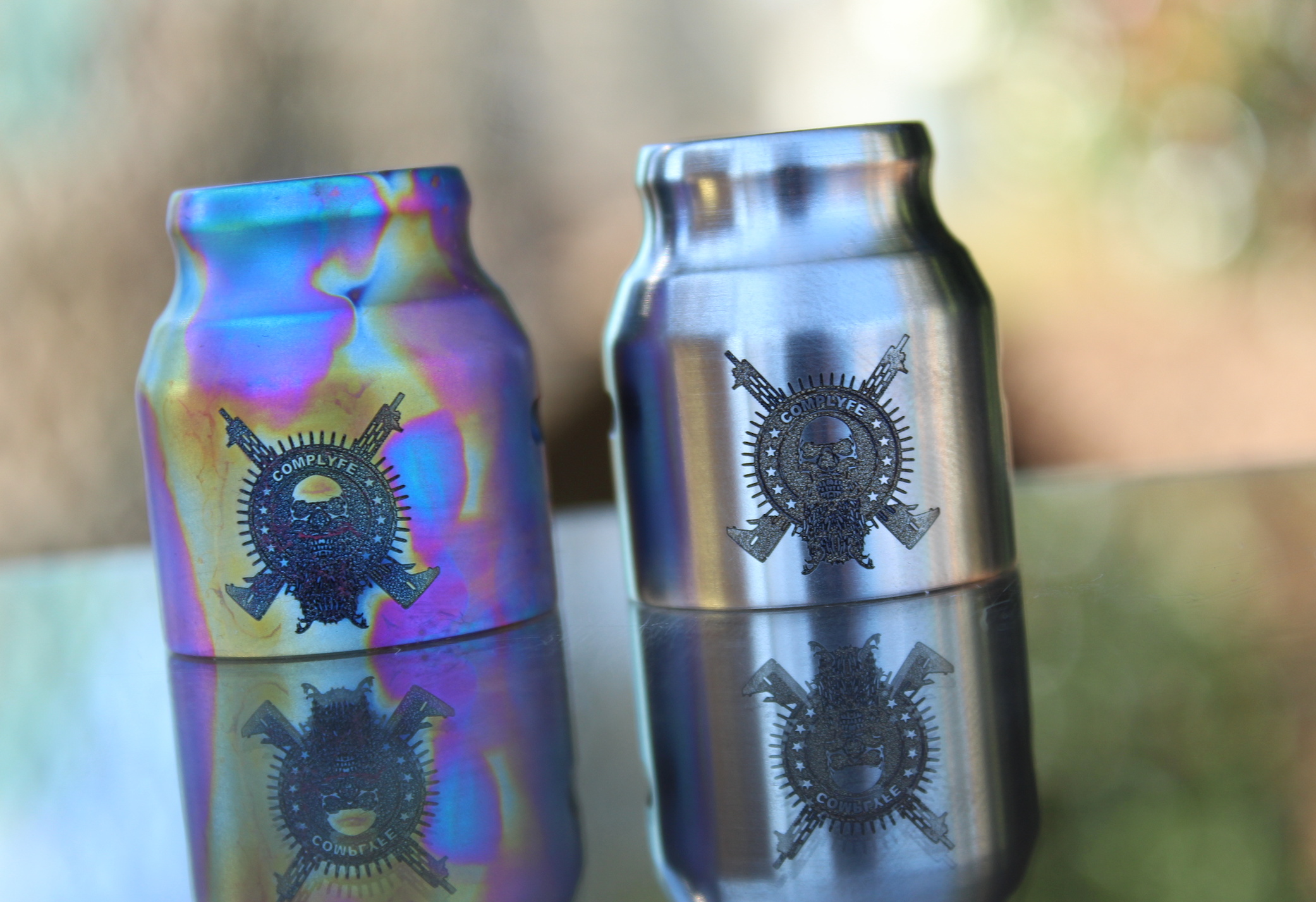 Comp Lyfe Grenade Cap argento 21700 B2B 28,5 mm