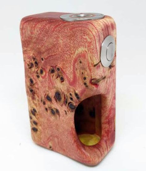 KHW Minifet box mod legno stab burl sn001 18650