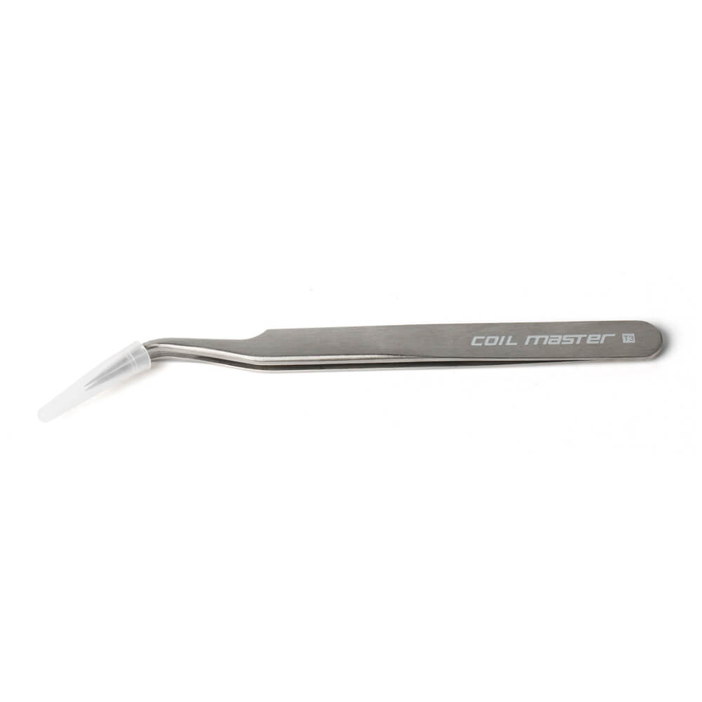 Coil Master Elbow Tweezer pinzetta curva acciaio resistente