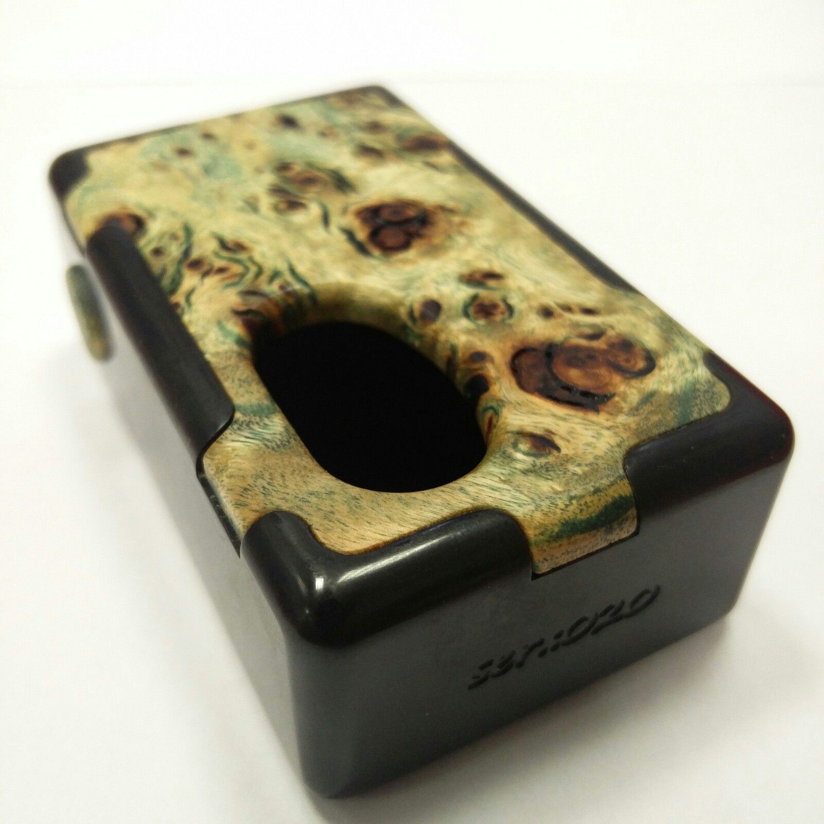 KHW Mod Delrin+Burl Full Mech SN020 box mod 18650