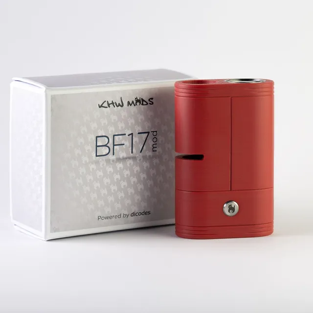 KHW BF17 Box Mod rossa per atomizzatori 17mm