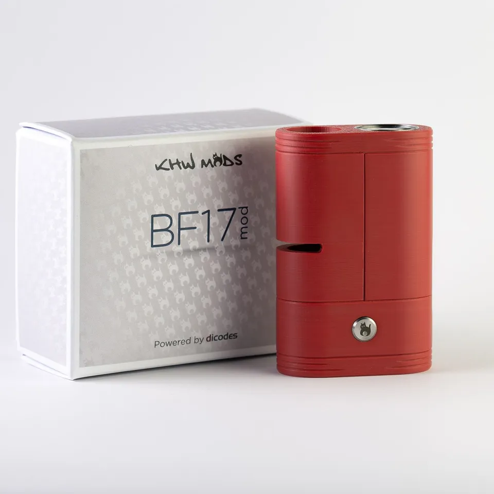 KHW BF17 Box Mod rossa per atomizzatori 17mm