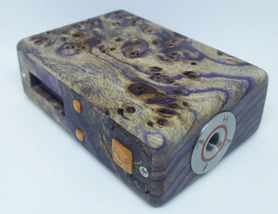 KHW DNA60 box mod legno purple burl 18650