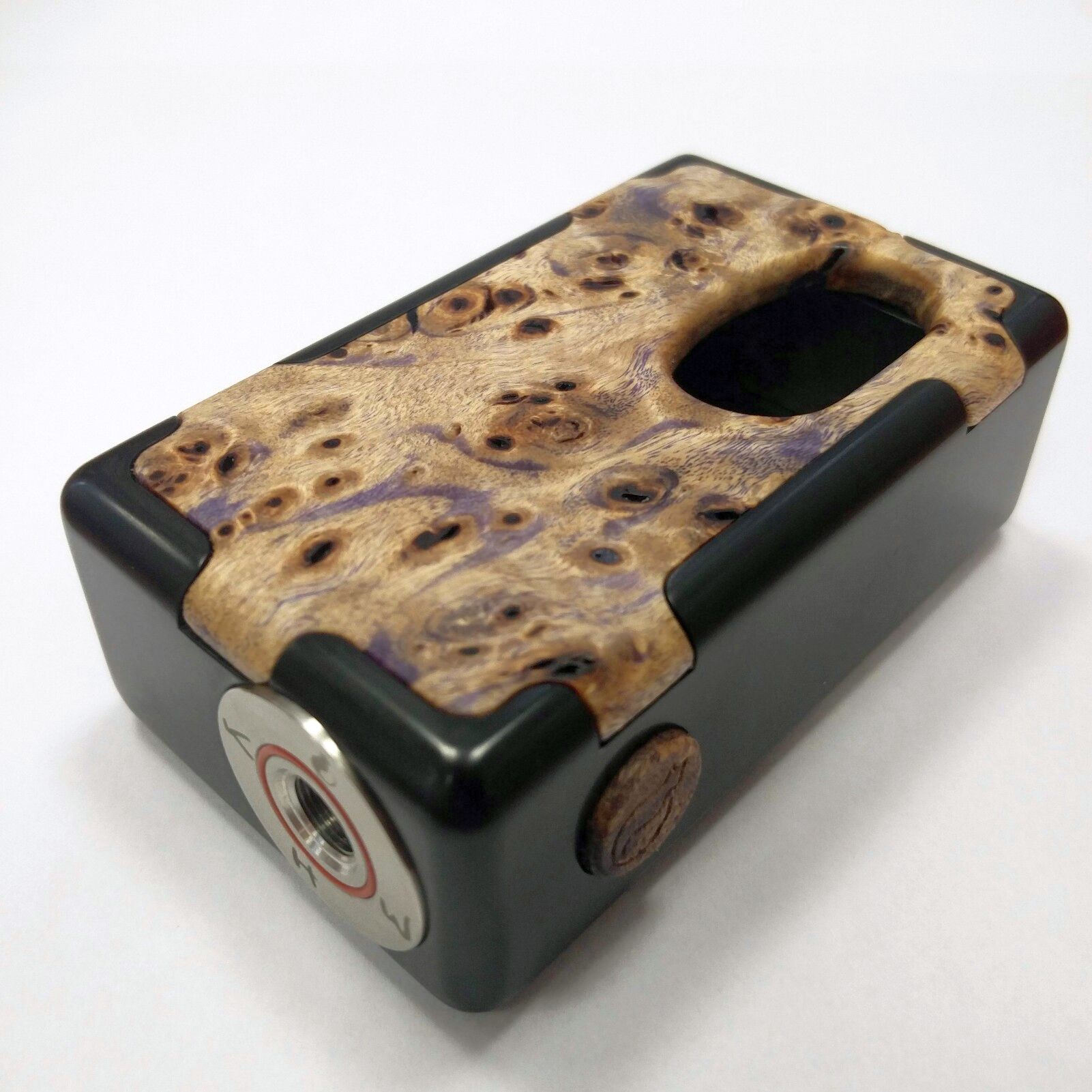 KHW Mod Delrin Burl box mod meccanica sn017 18650