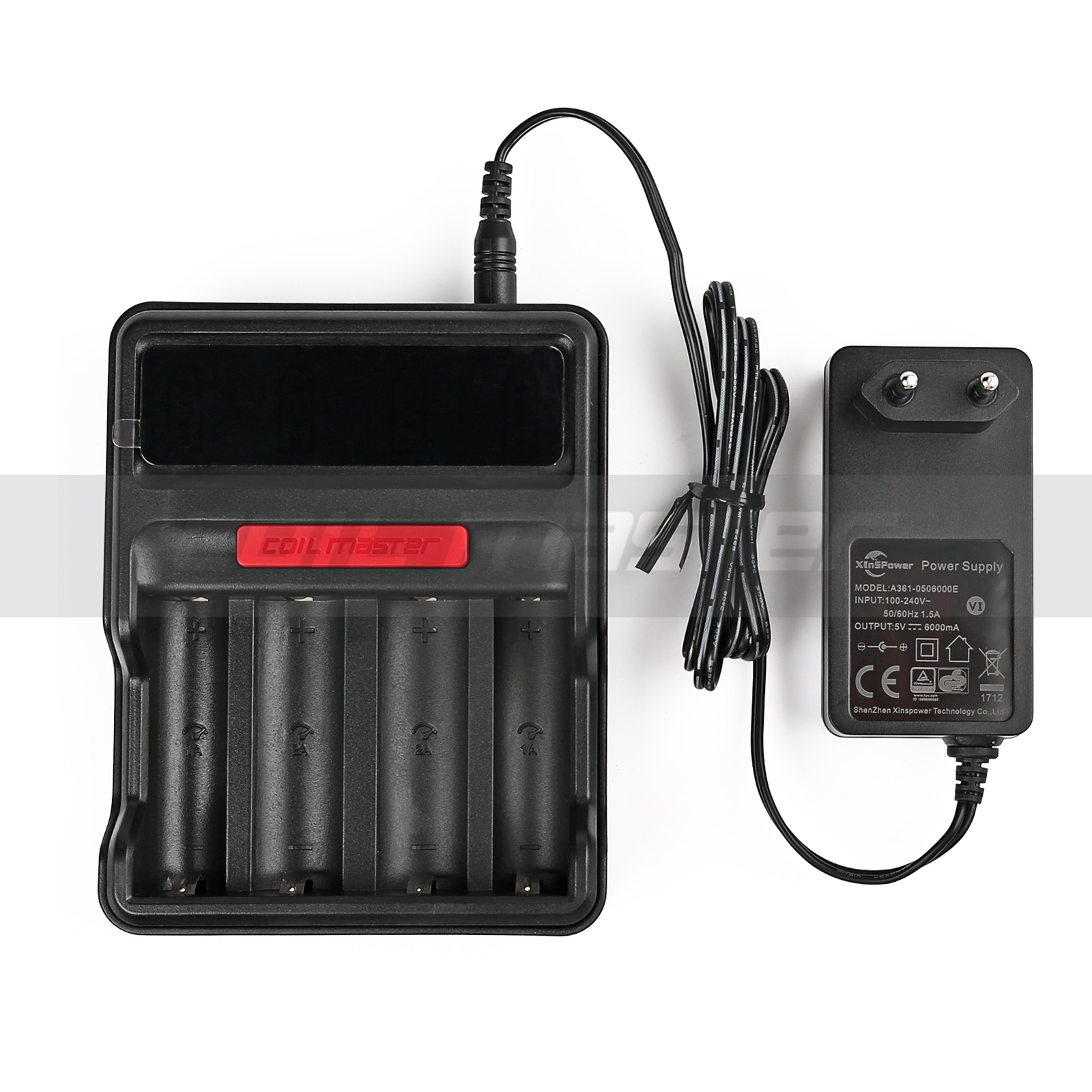 Coil Master A4 caricabatterie 4 slot 18650 26650 ricarica rapida