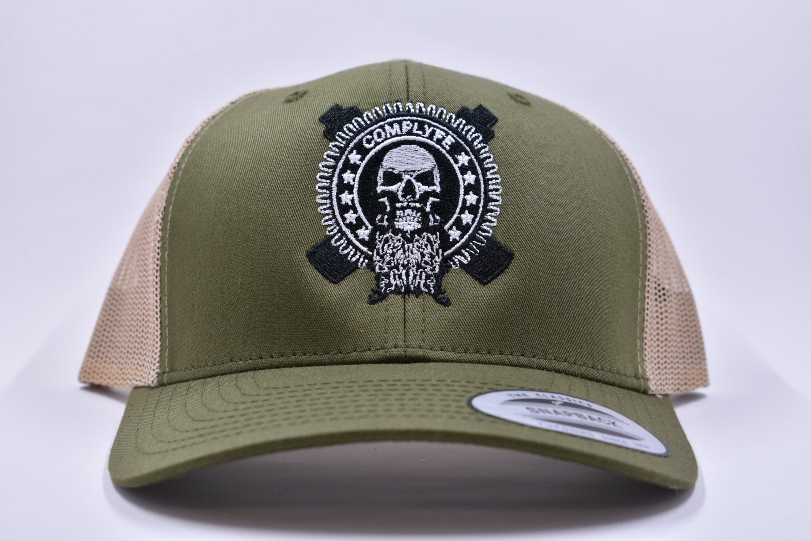 Comp Lyfe Snapback cappellino trucker bianco teschio