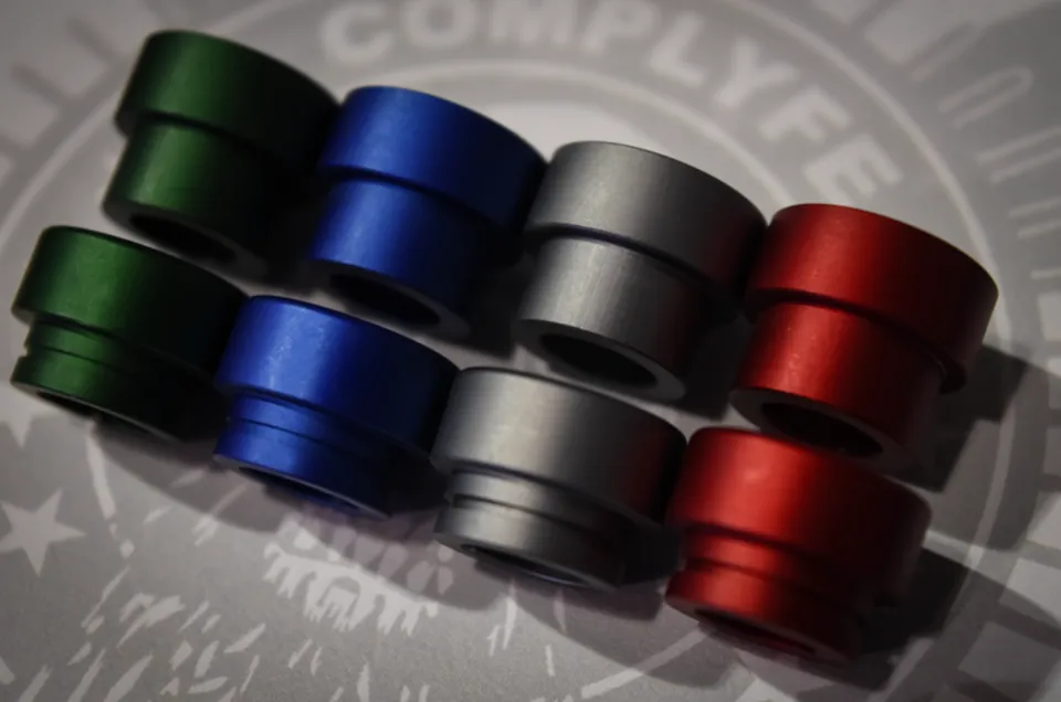 Comp Lyfe Wide Bore drip tip stubby verde alluminio