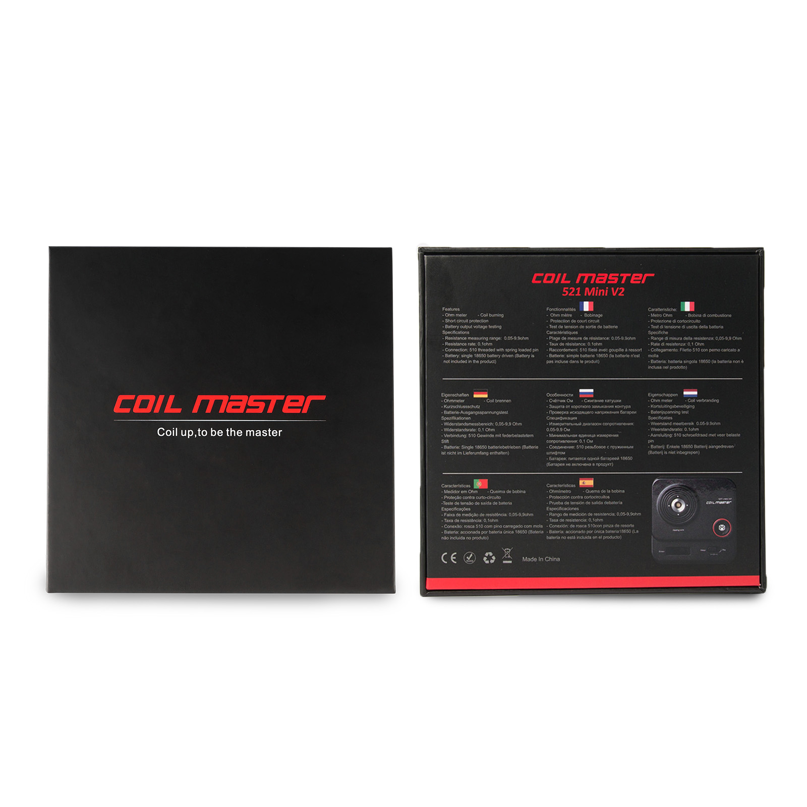 Coil Master 521 Mini V2 tab rigenerazione singola 18650