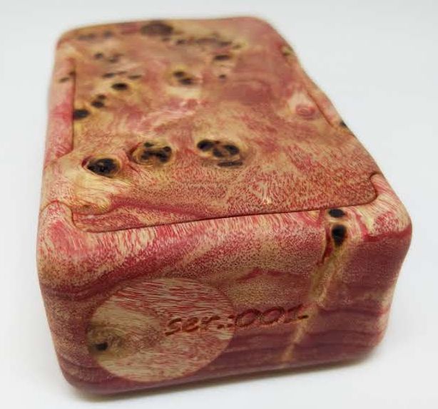 KHW Minifet box mod legno stab burl sn001 18650