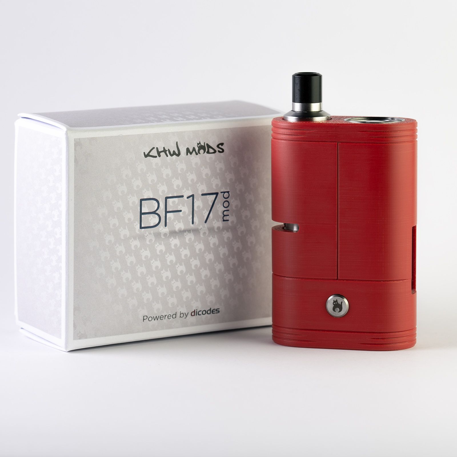 KHW BF17 Box Mod rossa per atomizzatori 17mm