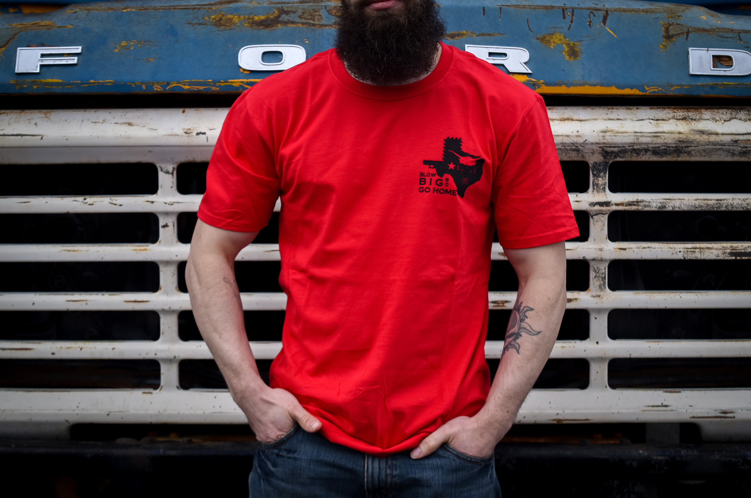 Comp Lyfe Texas Takeover maglietta rossa S stampa fronte retro