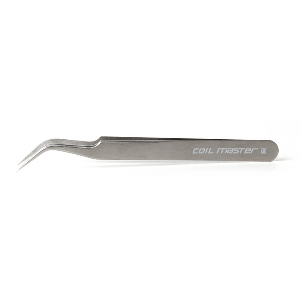 Coil Master Elbow Tweezer pinzetta curva acciaio resistente