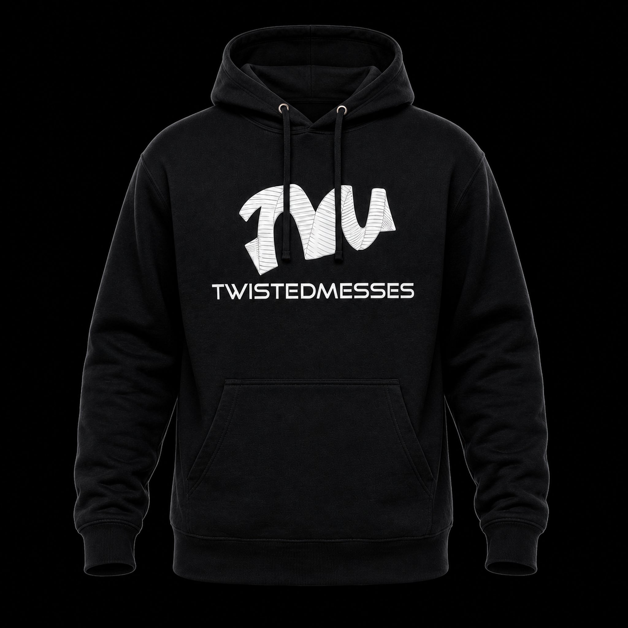 Twisted Messes Classic Logo felpa nera 2XL cappuccio