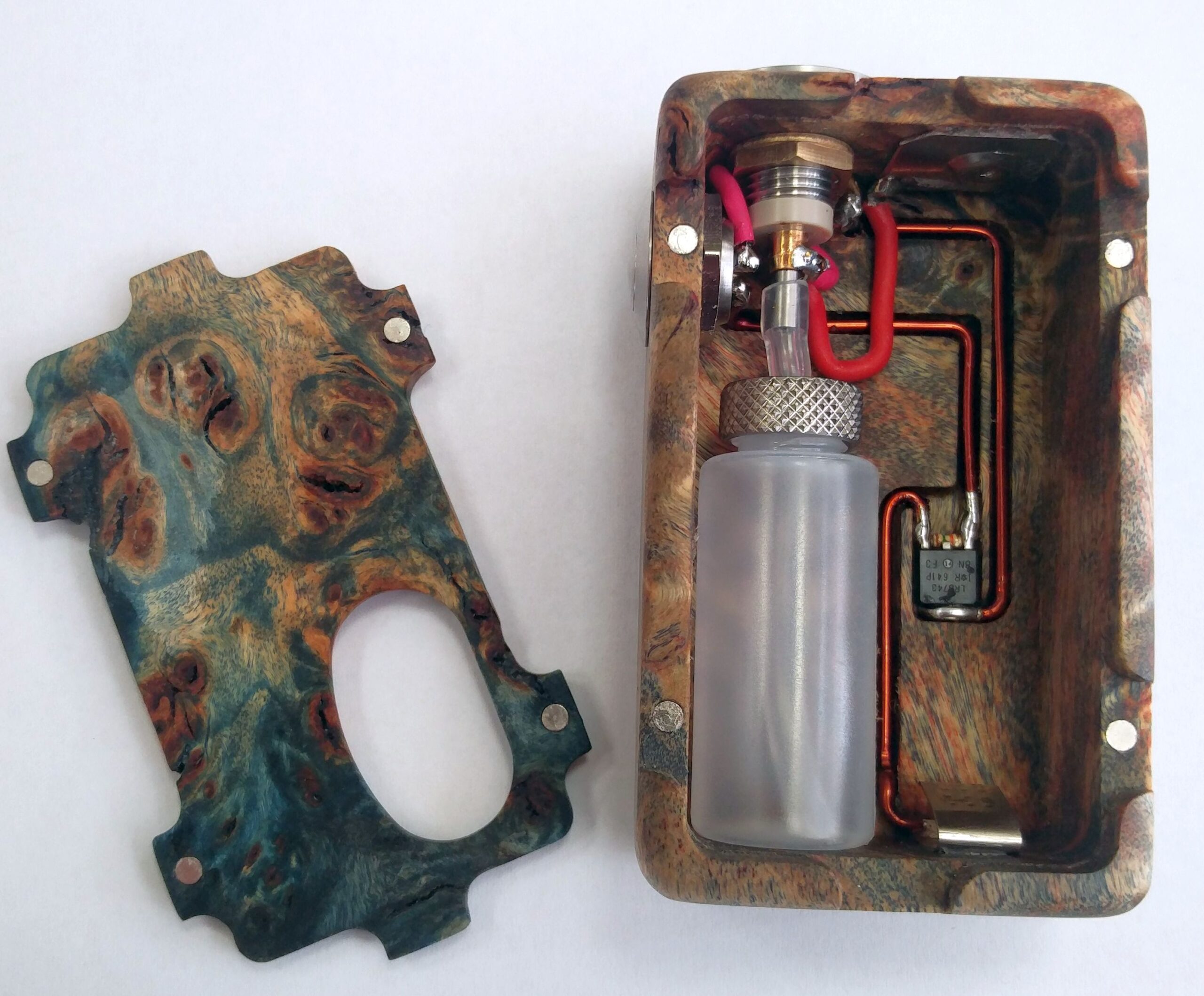 KHW Mod Minifet stab burl sn012 box mod legno