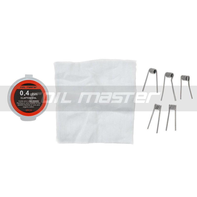 Coil Master K Clapton coil prefatte box 5pz 0,4 ohm