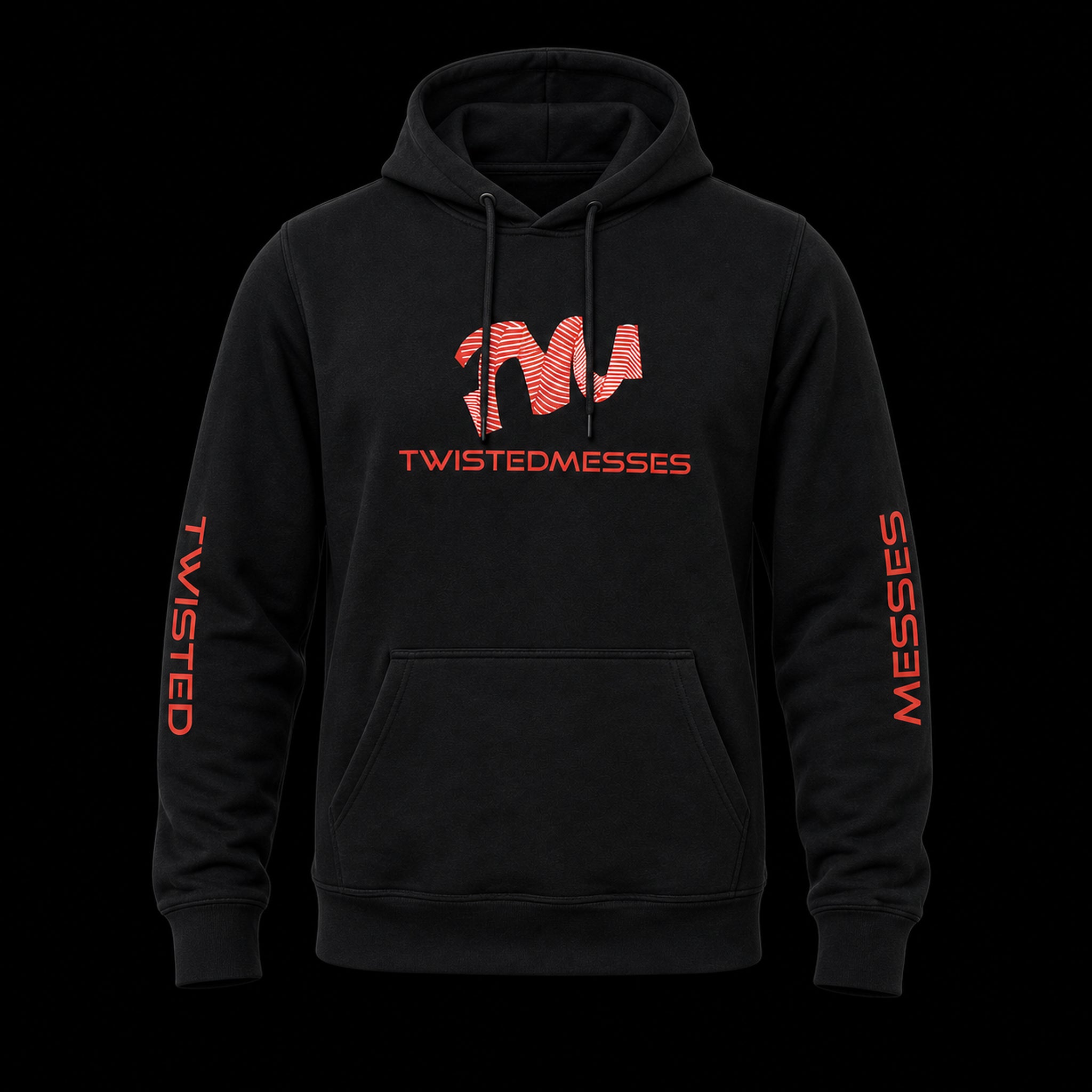 Twisted Messes Hoodie felpa nera cotone taglia S