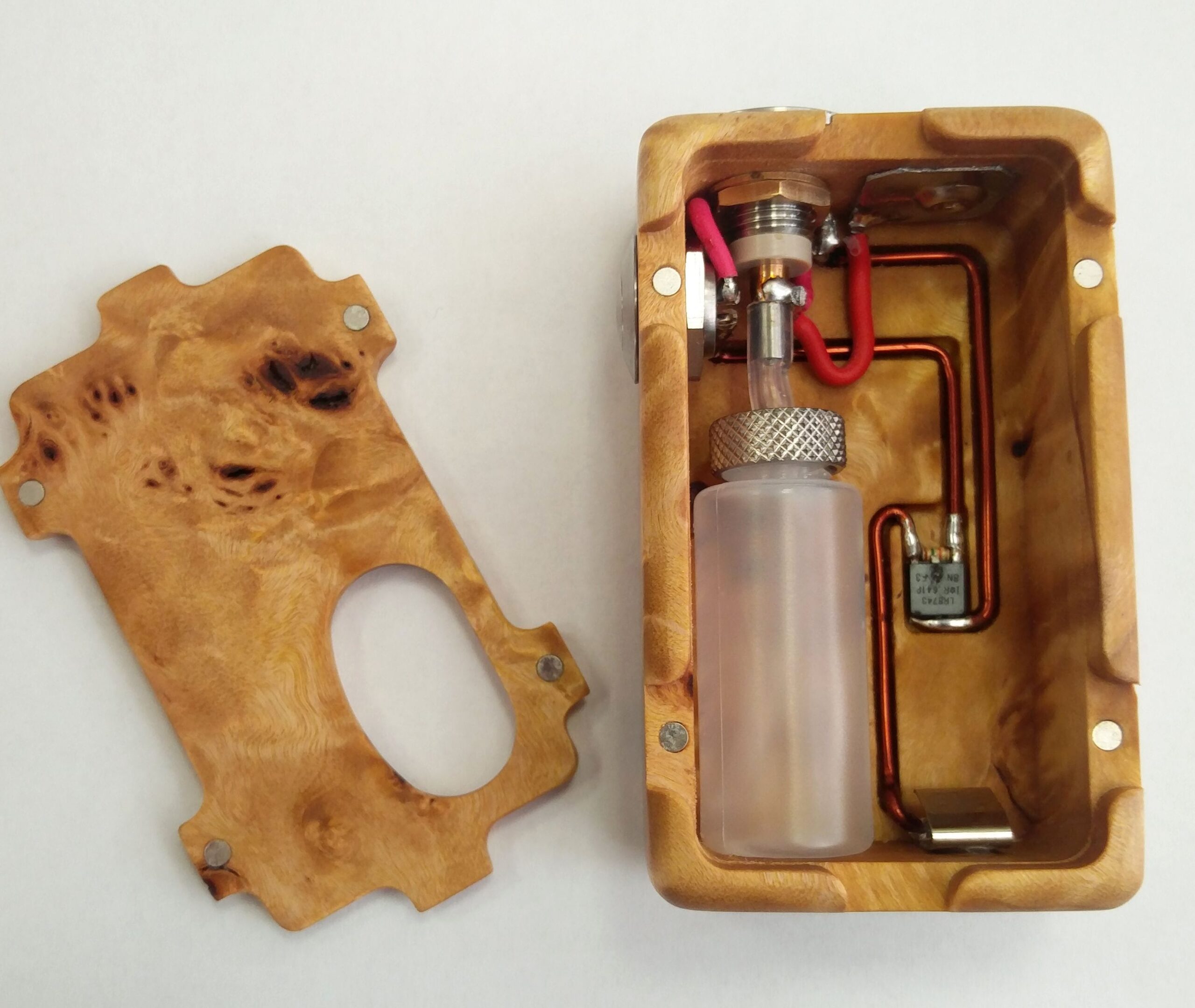 KHW Minifet box mod legno stab burl sn008
