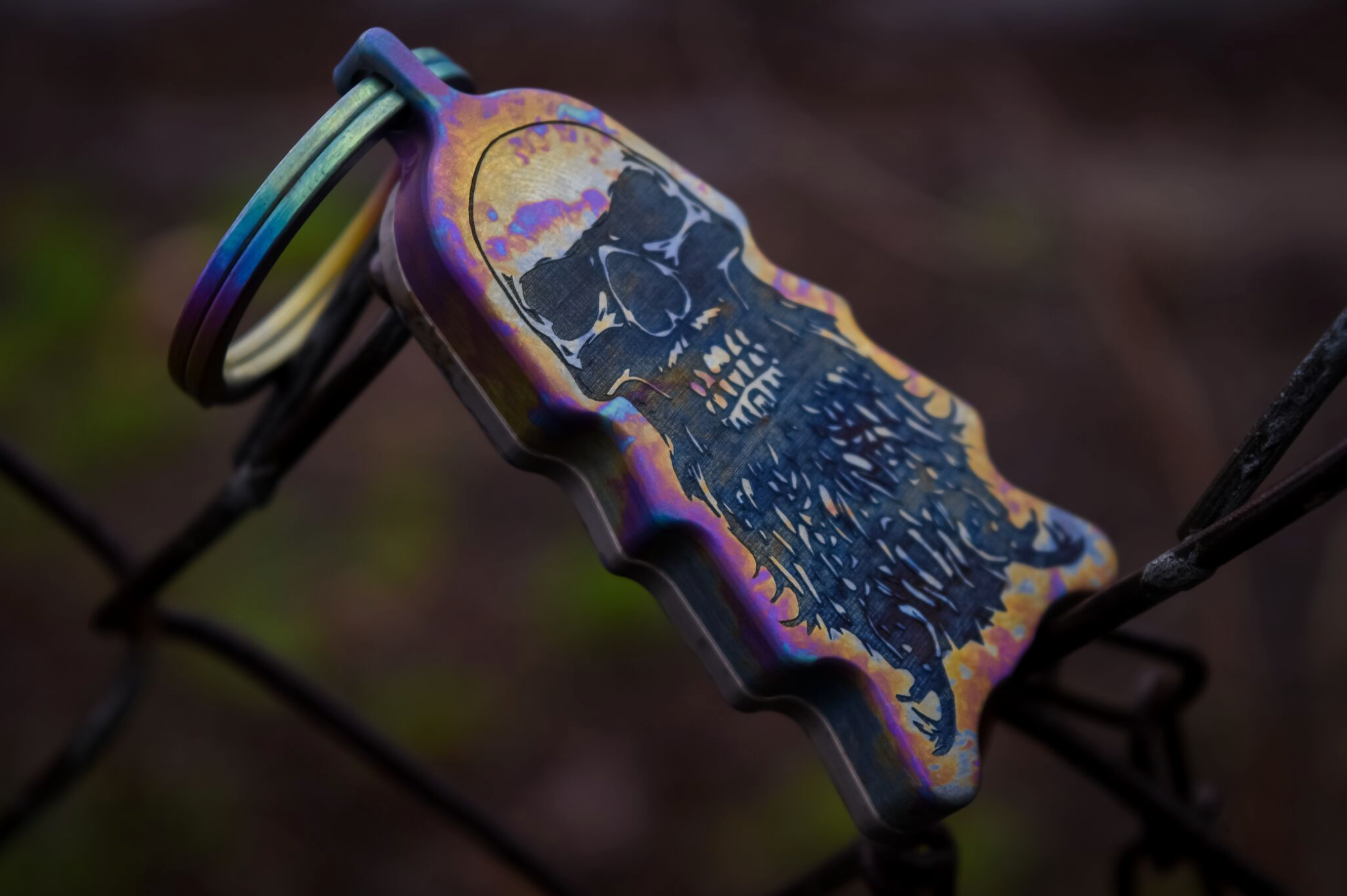 Comp Lyfe CLTAC coltello portachiavi titanio grezzo