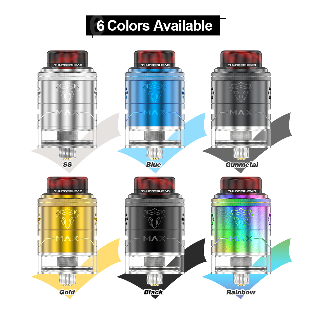 Thunderhead Tauren Max RDTA atomizzatore dual coil nero