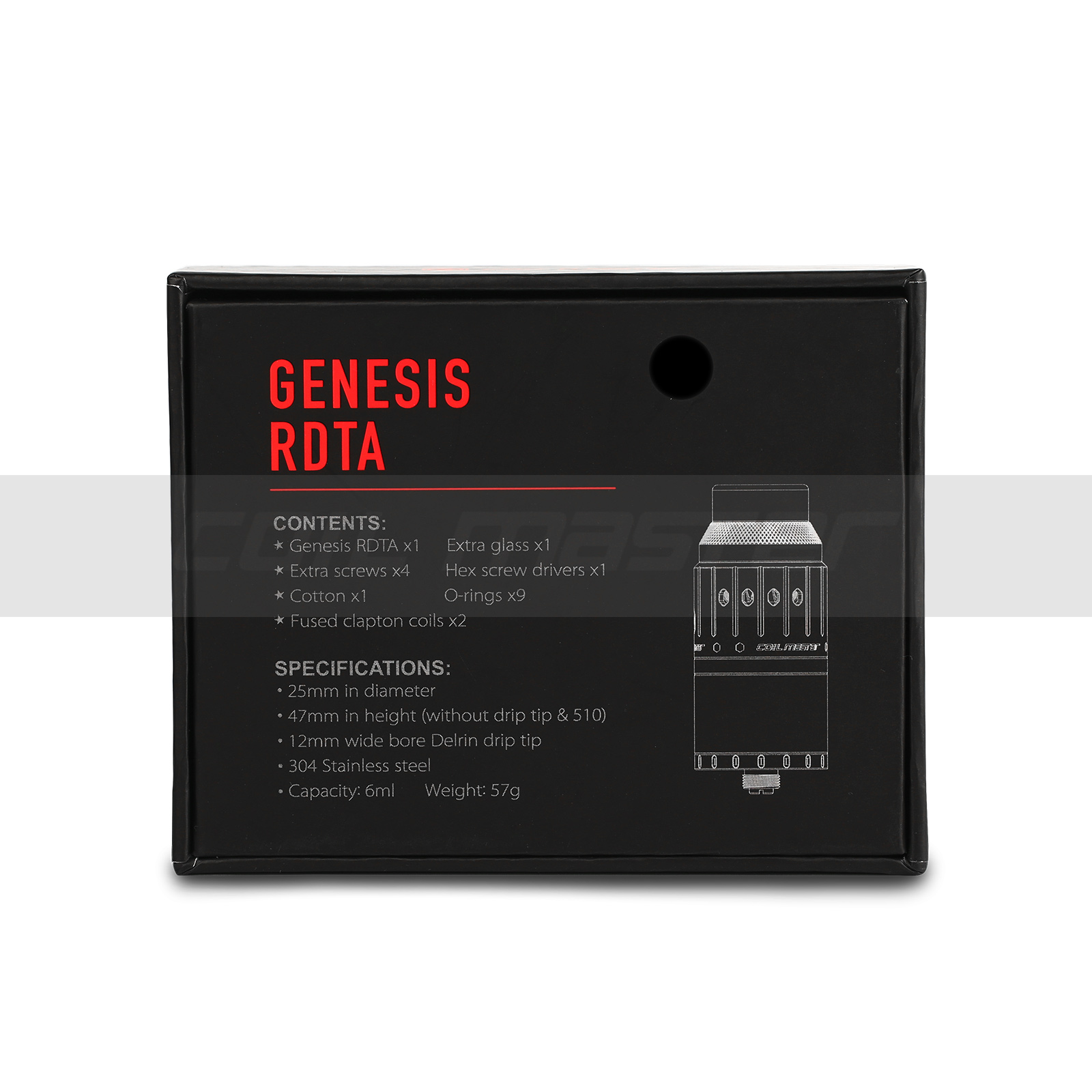 Coil Master Genesis RDTA atomizzatore 25mm 6ml velocity