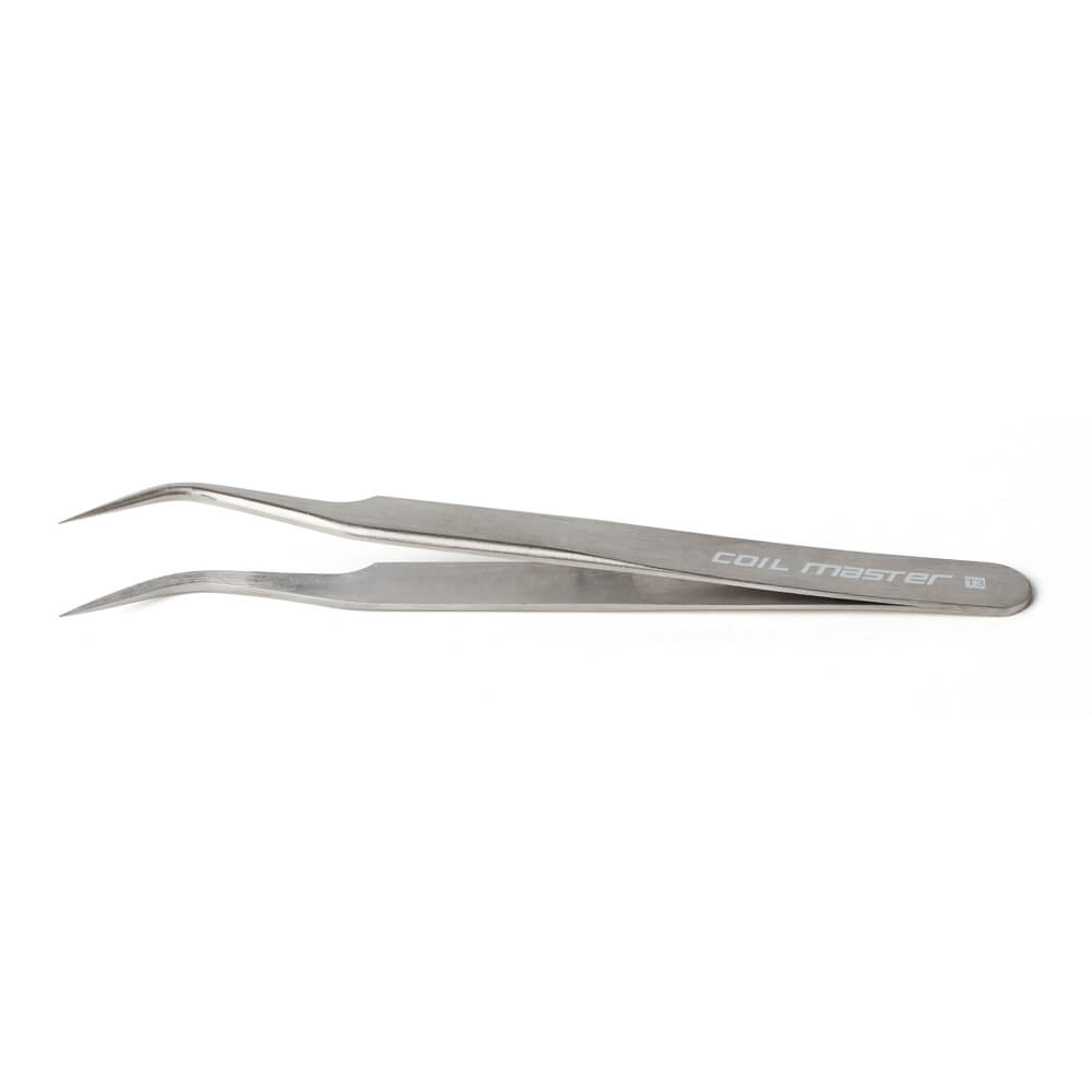 Coil Master Elbow Tweezer pinzetta curva acciaio resistente