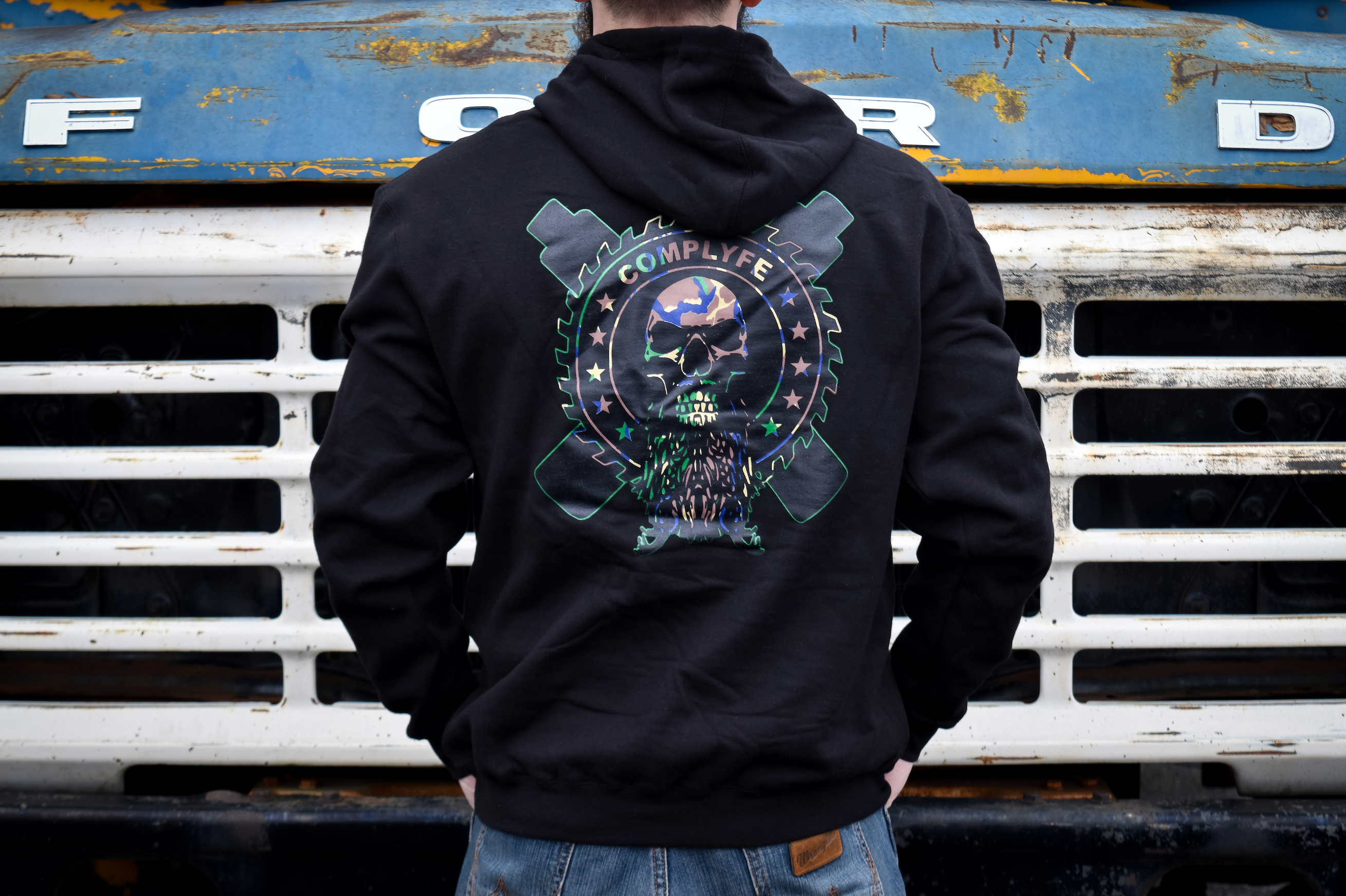 Comp Lyfe Sawblade felpa con cappuccio nera logo