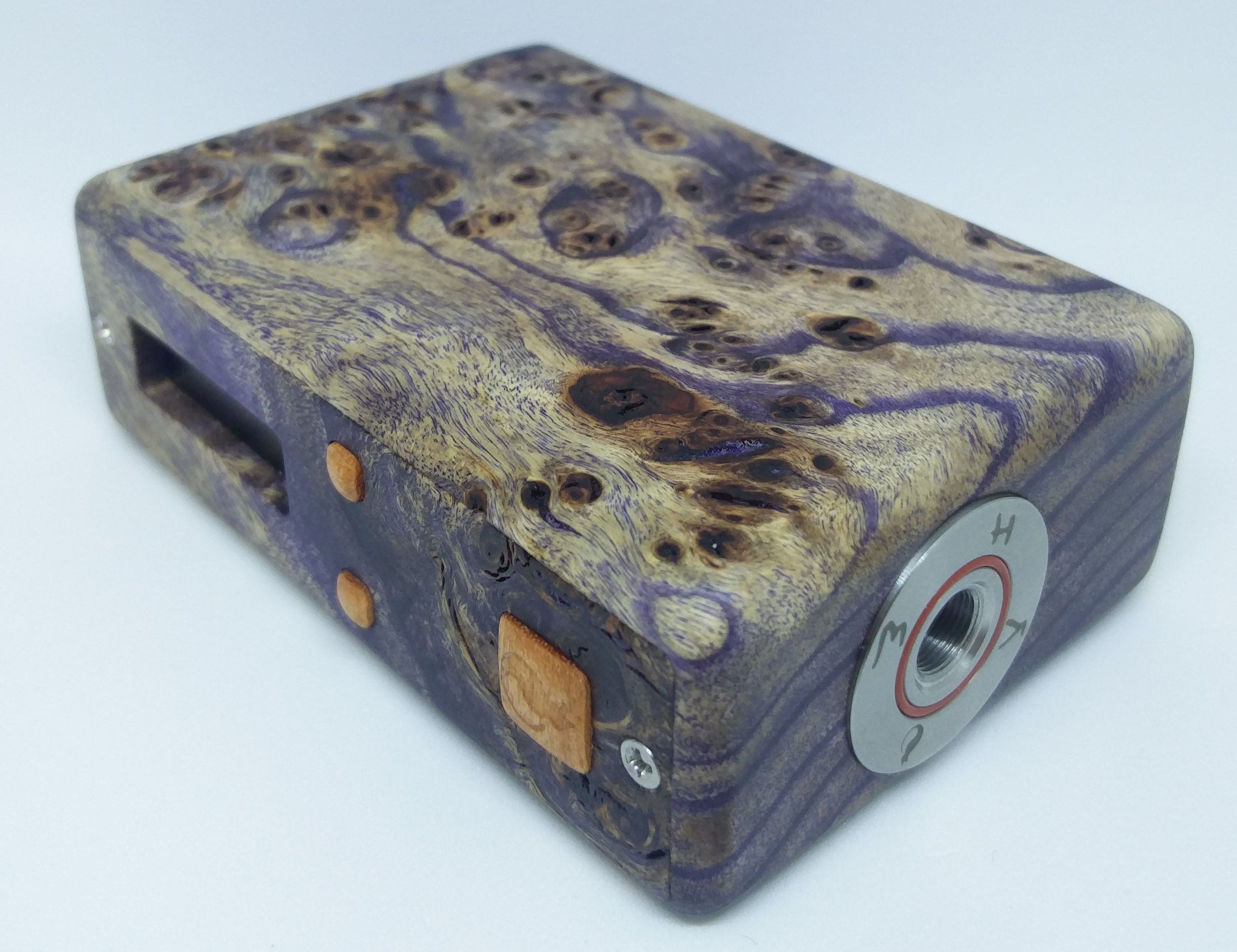 KHW DNA60 box mod legno purple burl 18650