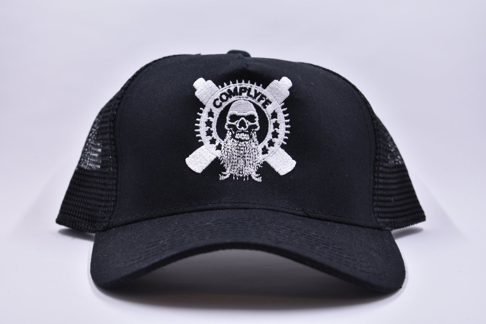 Comp Lyfe Snapback cappellino trucker bianco teschio