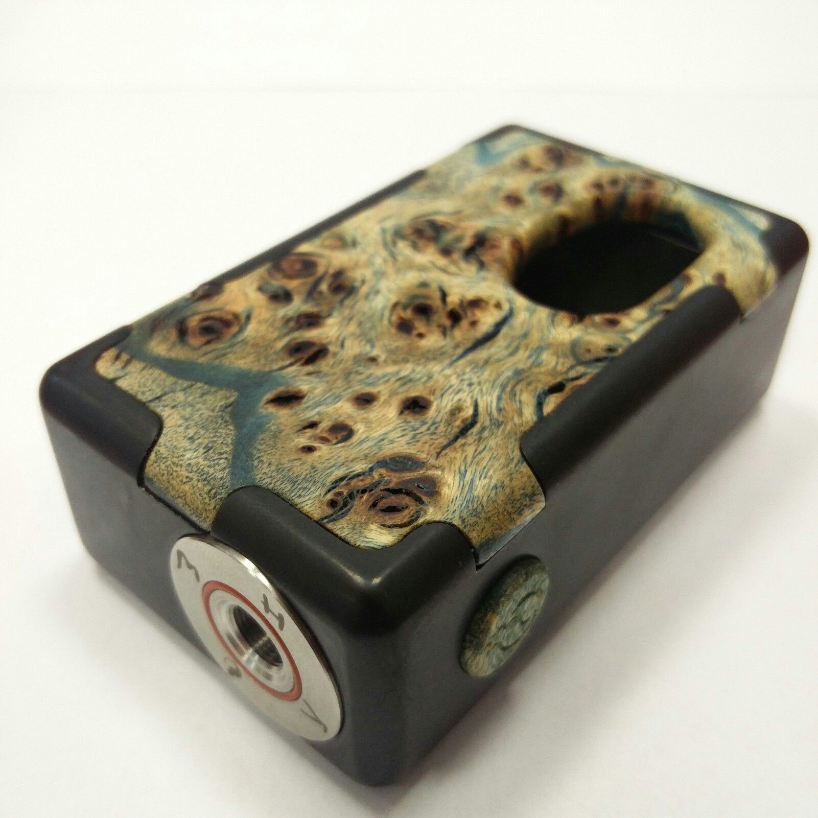 KHW Mod Delrin Burl Full Mech SN003 box mod 18650