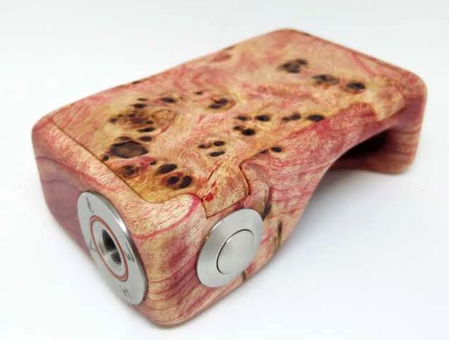 KHW Minifet box mod legno stab burl sn001 18650