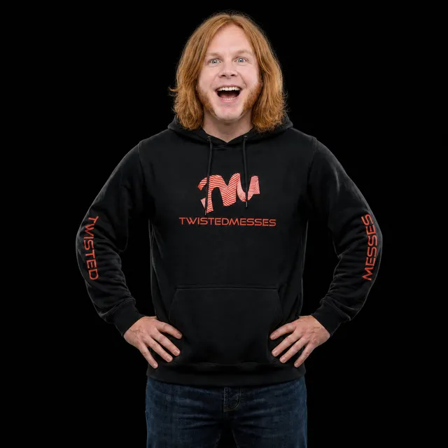 Twisted Messes Hoodie felpa nera cotone taglia S