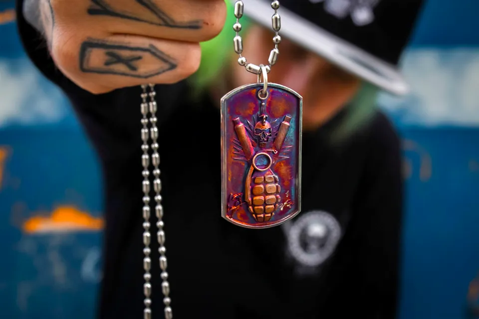 Comp Lyfe Dog Tag Limited Edition ciondolo argento