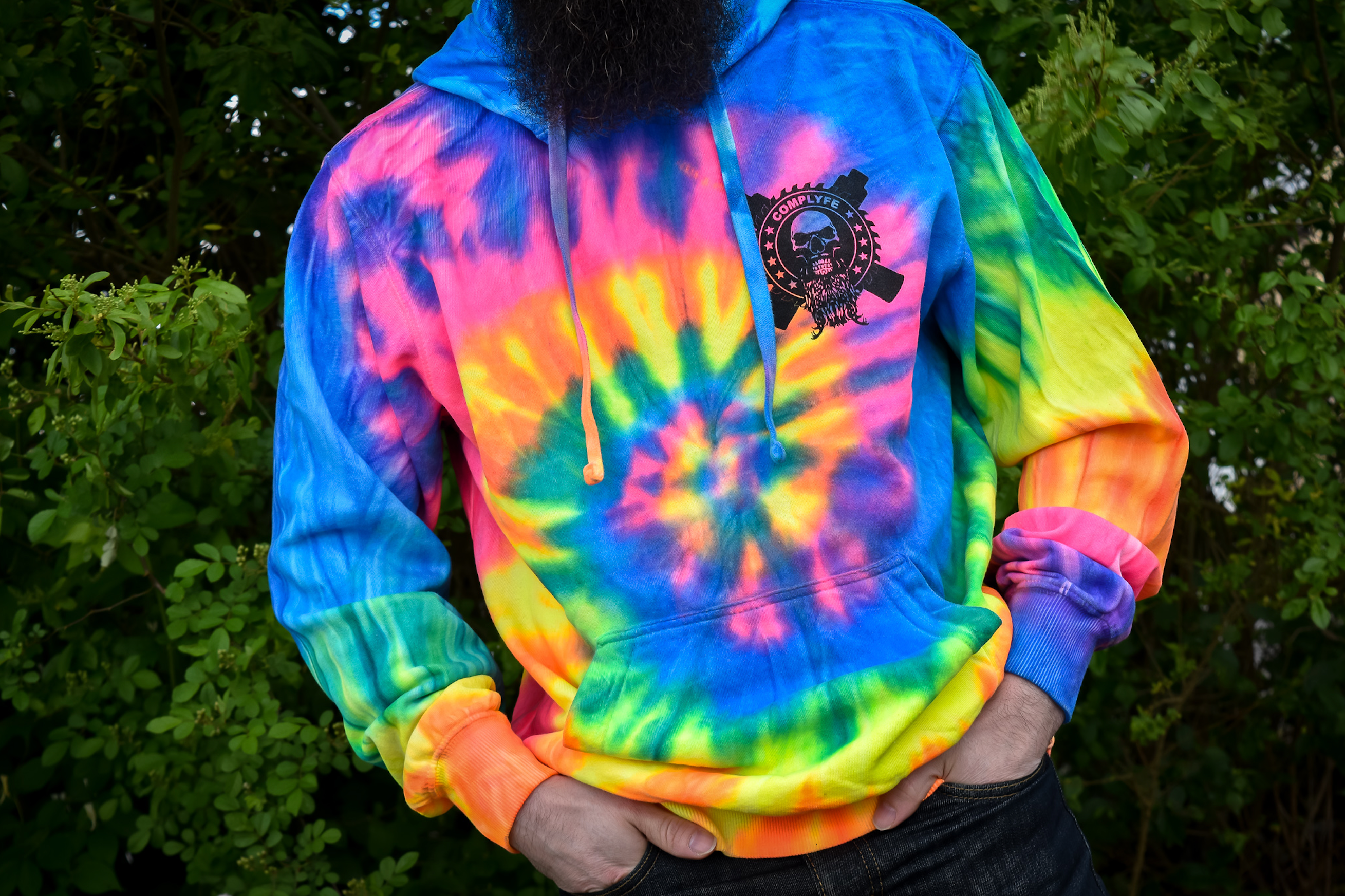 Comp Lyfe Tye Dye felpa con cappuccio taglia S